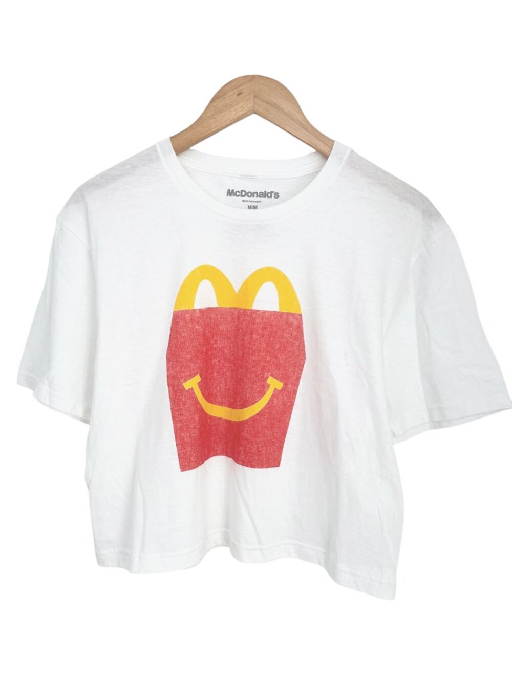 NWOT McDonald’s Women’s Cropped T-Shirt Happy Meal Box Medium